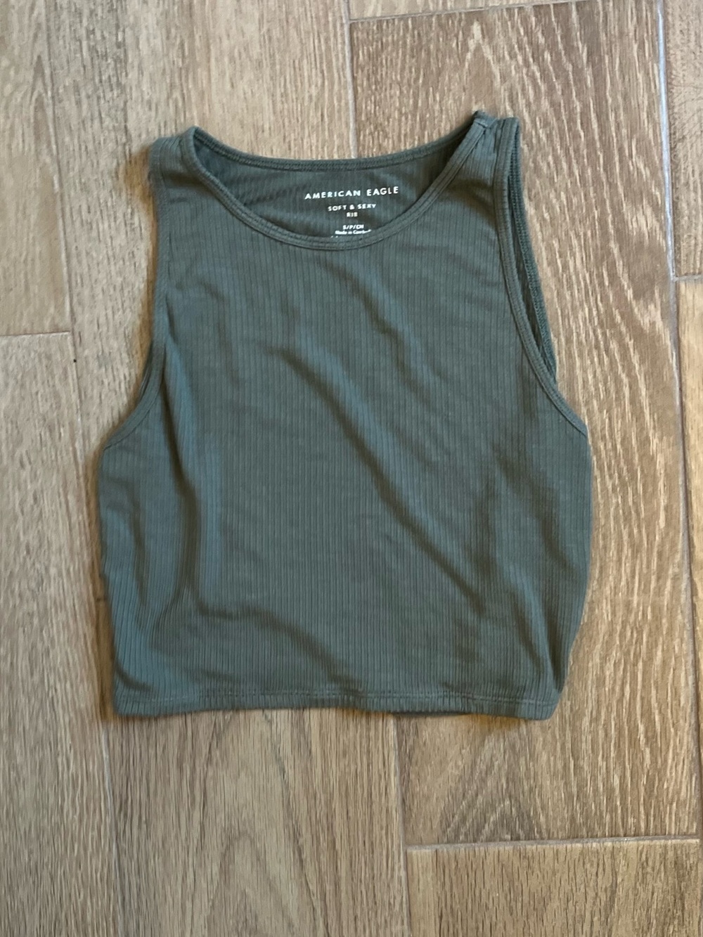 American Eagle Outfitters Ribbed Tank Tops - White, Burgundy, Olive - Picture 4 of 7